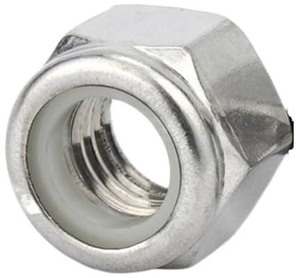 1/2/5/10/25 piezas UNC 2#-56 a 3/4-10 304 A2-70 Acero inoxidable Reino Unido EE. UU. Rosca gruesa Hexagonal Inserto de nylon Tuerca de bloqueo Hexagonal Autoblocante Nylock Contratuerca(Size:UNC 1/4-