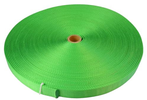 SEPEAK 2,5 cm Nylon-Schlauchgewebe, 20 kN/2041 kg, robuster Klettergurt für Rettung, Outdoor-Klettern, Feuerbekämpfung, Takelage, Ziplining, Verankerung, Aufhängen, 1 Stück, grün, 27,7 m