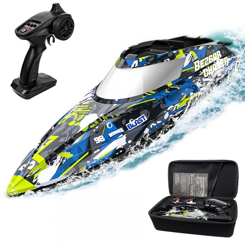 BEZGAR Remote Control Boats, Fast Speed RC Boat 32+ KPH, TX123