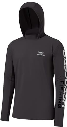 Bassdash - Sudadera con Capucha para Hombre, protección Solar UPF50+ suéter UV Manga Larga para Pesca protección contra sarpullidos Rashguard