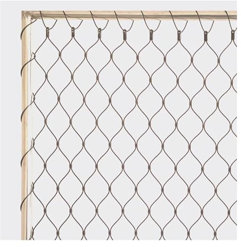 Filet de Sécurité for Balcon 304 Filet de Corde en Acier Inoxydable,treillis de corde Filet de sécurité,filet de protection en acier inoxydable,garde-corps extérieur(H0.7xL3m/H2.29xL9.84ft)