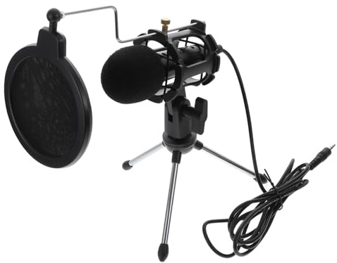 Holibanna Microfono Condensatore Per Podcast e Gioco Microfoni Live Riduzione Rumore Audio Chiaro Per Desktop e Registrazione