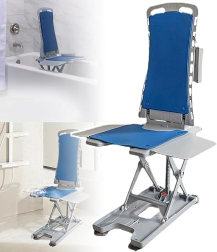 Sollevatore elettrico per anziani con telecomando, ventose impermeabili, design leggero, altezza regolabile da 0 a 49,5 cm, supporta 136 kg per una mobilità sicura