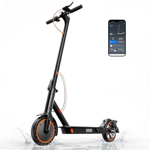 Trottinette Electrique Ultra Legere, Autonomie 35km, 650W,7.8Ah Batterie Lithium,Pneus Solides 8.5'',Trotinette Electrique Adulte Antivol,Pneus Nid d'abeille Increvables,APP,Double Frein