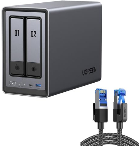 UGREEN NASync DXP2800 2-Bay NAS mit Cat8-Kabel