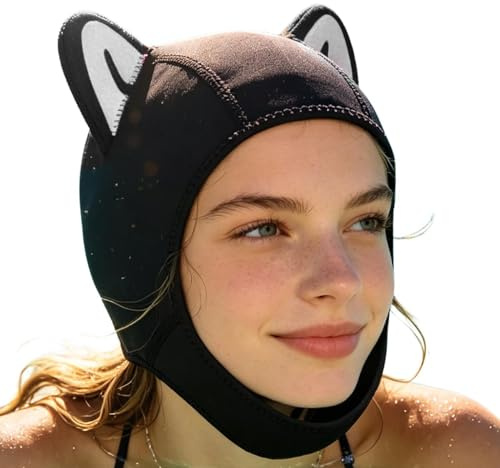 Apnoe-Kapuze – Thermo-Tauchmütze mit elastischer Passform, Schutzkappe und flexibel für kaltes Wasser, professionelle technische Schwimmausrüstung, Kajak, Surfen, Segeln, Kanu, Bootssport
