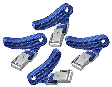 ProPlus 330285, set di 4 cinghie di fissaggio con fibbie in metallo per portabici