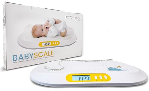 BabyScale Digitale Babywaage. LCD-Hintergrundbeleuchtung. Tara- und Hold-Funktion. Integriertes Längenmaß. Kapazität bis 20 kg (44 lb). Misst in Pfund, Kilo und Unzen. Batterien inklusive.