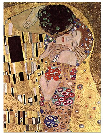 Bilderdepot24 Kunstdruck Poster - Gustav Klimt Der Kuss 40x60 cm ca. A2 - Alte Meister Bild ohne Rahmen