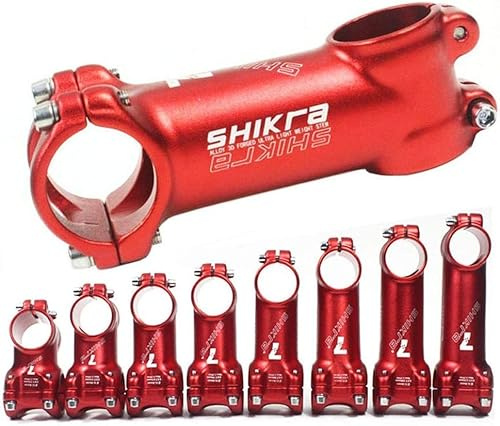 Bikeco 31,8 mm Lenkervorbau 7 Grad 45 mm 55 mm 65 mm 70 mm 80 mm 90 mm 100 mm 110 mm Fahrradlenker-Vorbau Erhöhung MTB-Vorbau für Mountainbike, Rennrad, BMX, Bahnrad (rot, 100 mm)