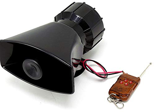 YIYIDA Auto Fernbedienung Hupe Auto Hupe 12V 80W Sirene Horn Radio Horn Notlautsprecher Sirene Set Alarm Hupe elektrische Hupe Sirene Feueralarm Spezialauto geeignet für alle LKWs etc.