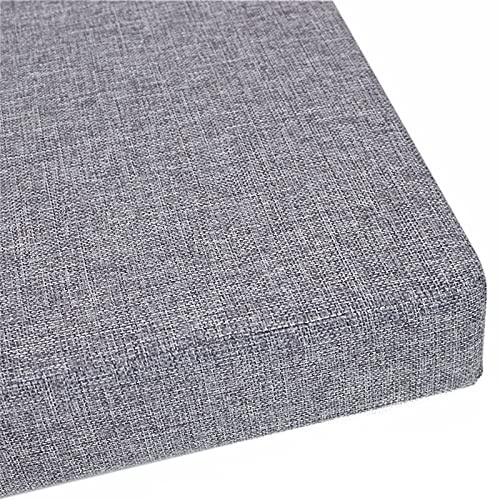 MMYing Sitzkissen für 2- und 3-Sitzer-Bank, mit 35D-Schaumstoff mit hoher Dichte, für Garten, Terrasse, Innen- und Außenbereich, Hellgrau, 120 x 40 x 5 cm