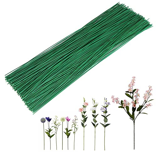 QEEROYO 50 Piezas Herramienta Florales, Alambre Verde para Floristas, 30cm Alambre de Tallo Floral, WirepPara Flores, Alambre Floral Wire, Floristas Alambre de Tallo Floral, Floral Verde Stem