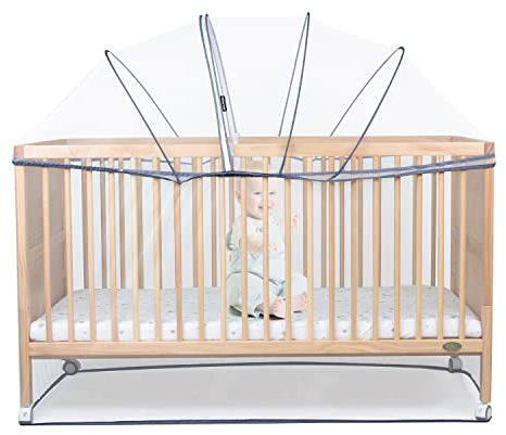 Beberoad Babybett Moskitonetz Insektenschutz Universal Insektennetz Mückennetz für Babybetten/Gitterbetten/Kinderbetten 91 * 145 * 145 cm