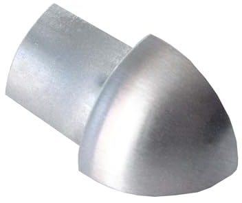 5X Dalsys Outer Corner for Tile Trim 8mm Quarter Circle Profile Brushed Stainless Steel