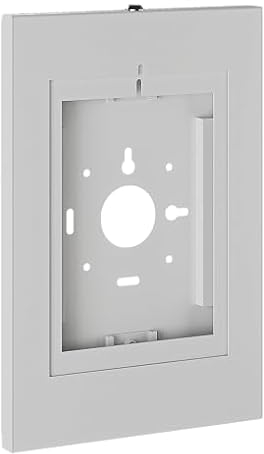 conecto Wandhalterung für Tablet, abschließbarem Stahlgehäuse für Tab A 10.1 (2019)/ Tab A7/ S6 Lite 10.4/10.5/11 sowie iPad 5/6/7/8/9/ IPad Air 9.7/ 10.5/10.9/ IPad Air 9.7/10.5/11, weiß