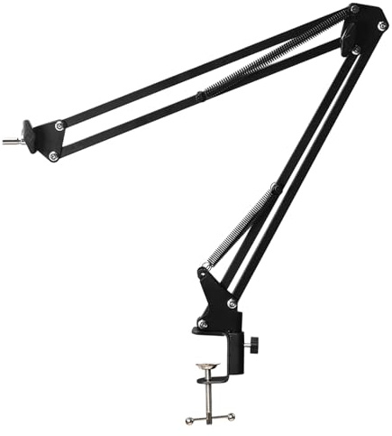 Support de Microscope Industriel avec Bras de Microscope Réglable, Anneau d'objectif de 42 Mm et Support Flexible, Bras Réglable à 360 Degrés, Support Pliable et Bras de