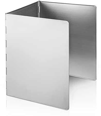 3 Sided Splatter Guard, Anti Splatter Shield Stainless Steel Oil Splatter Guard for Stove Top, Foldable Grease Splatter Screen