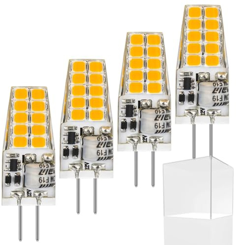 Shurzzesj Bi-Pin Base Light Bulbs, Not Dimmable G4 Light Bulb Equivalent | G4 40W Halogen Bulb Not Dimmable Halogen Bulb Replacement Landscape Bulbs for Under Cabinet Puck Light