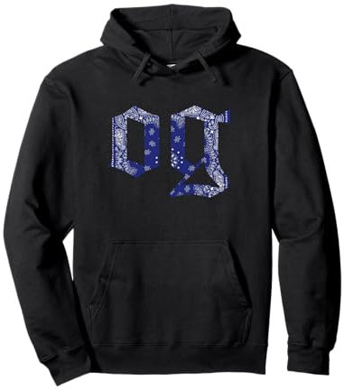 OG T-Shirts für Herren Original Gangster Compton Bandana-Print Pullover Hoodie