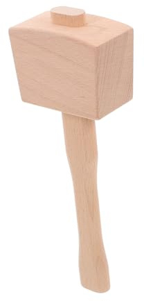 NUOBESTY Small Beech Wood Mallet for Leathercraft and Woodworking – Portable Multi-Purpose Tool