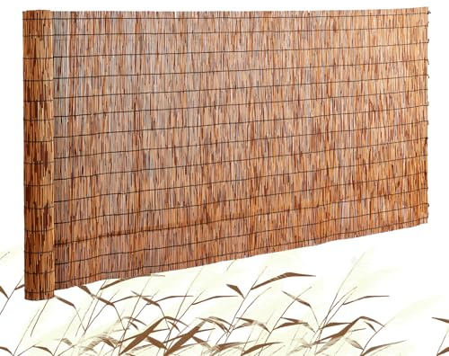 VEVOR Clôture en Roseau Naturel, 5 x 1,7 m, canisse en Roseau, Brise-Vue de Balcon, écran de confidentialité décorative pour terrasse extérieure, séparation de Jardin, aménagement paysager, Marron