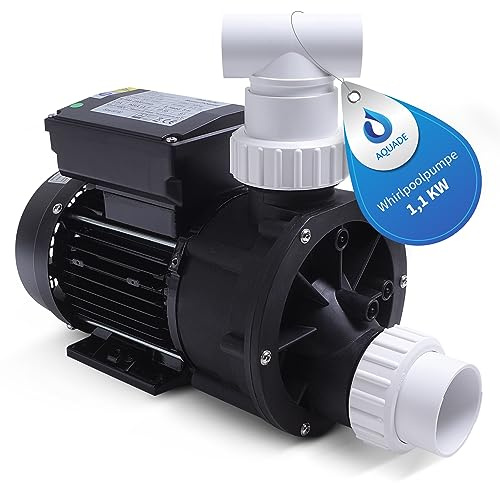 AQUADE Whіrlpоol Pumpe 1,1kW 1100W, 1,5 HS, 230V 50Hz, 27.000l/h - Poolpumpe bis 27m3, SPA-Pumpe über 5.000l Außen-Whіrlpоol, Zirkulationspumpe Whіrlpоolpumpe Schwimmbadpumpe mit Pnеumаtik Schalter