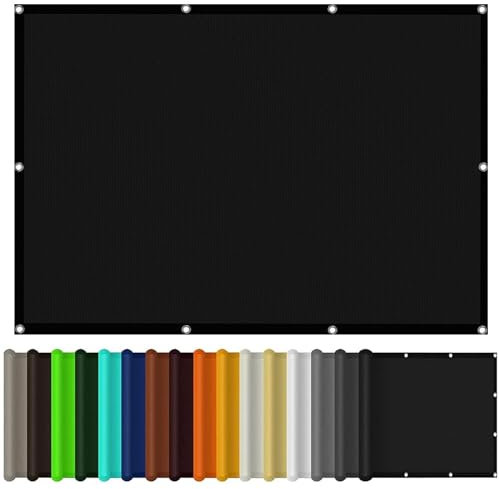 Vela Ombreggiante Parasole 1.5 x 3.2 m con Occhielli, Anti-Età, Personalizzabile, Privacy Vela Ombreggiante Antivento per Esterno Giardino Terrazzo, Nero