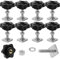 DAIRYCOF T Track Bolts 8 PCS Roof Rack Bolts M6 x 35 mm with Thumb Screws m6 with nut Washer 20x20×4mm Square Sliding Blocks for roof Rack Rail Carrier (8, M6×35mm)