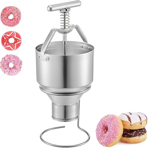Manuelle Donut-Maschine, 6-Gang-einstellbare Dicke, leicht zu reinigendes Design, hohe Effizienz 300 Donuts/Stunde, perfekt für das Backen zu Hause
