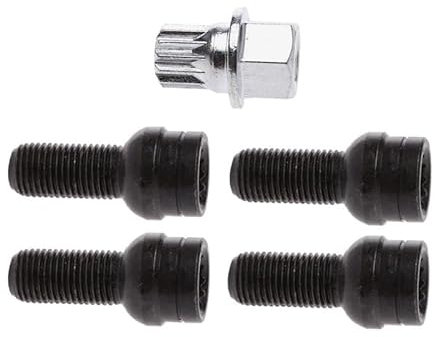 Tornillos Antirrobo Coche, Tuercas Ruedas Coche 5 tuercas de seguridad antirrobo Uso apto para ruedas de vehículo, M14 x 1,5 mm, tornillos y llave, herramienta de enchufe Uso apto para la mayoría de l