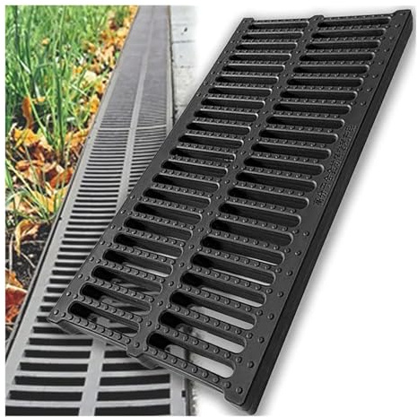 Canaleta Desague Rejilla De Drenaje Exterior De Plástico Polimérico, Cubierta Rectangular Para Zanja De Drenaje, Para Patio, Entrada De Vehículos, Garaje, Jardín, Y Rejillas De Drenaje De Agua De Lluv