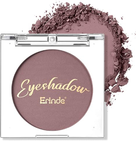 Erinde Fards à Paupières Simple Gris Violet, Nude Mats Poudre pressée, Pigmentées Longue Durée, Ombre à Paupières Waterproof