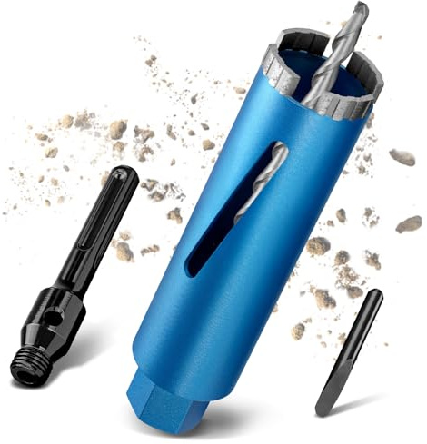 Carotteuse M22 Turbo Ø 44 mm L 200 mm avec adaptateur SDS Max de 110 mm Couronne de forage diamantée à sec/humide Couronne de forage diamantée pour béton, brique, pierre ponce
