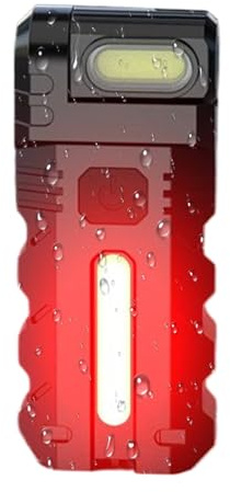 Genikeer Linterna Pequeña Recargable, Linterna Compacta, LED Impermeable Magnética Para Camping Senderismo Caza Trabajo Doméstico