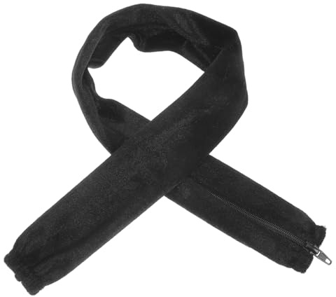 HOMSFOU Removable Fabric Cord Cover for Chandelier Chain Black Flannel Sleeve for Pendant Light Accessories Decorative and Washable Chain Concealment Versatile Use for Swing and Cables