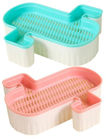 DIYEAH 2 Stück Soillose Katzengras Pflanzbox Leichtes Langlebiges Hydroponik Katzenpflanzgefäß in Blau und Große Anbaufläche für Wohnung Balkon und Einfache Pflege