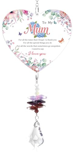 Gifts For Mum, Crystal Suncatcher, Mum Birthday Gifts From Daughters & Sons, Mothers Day For Gifts, Presents For Mummy On Christmas, Valentine's Day, Mother's Day