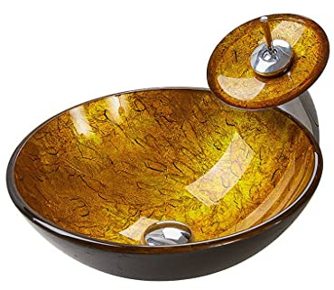 Lavabo da Appoggio Lavandino da bagno arte moderna semplice lavandino in vetro temperato Lavabi a Ciotola