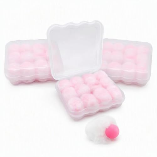 Wax Ear Plugs 36Pcs Mouldable Reusable Pink, with Carry Case for Sleeping | Soft Custom Fit, Sound Insulation Earplugs for Noise Reduction. With Carry Pouch for Swimming, Travel, Flight, Conce