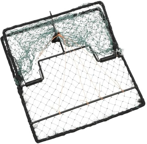 Teenpull Fågelfälla, grön av kalldraget stål, 34 x 32 cm med hållbart polyetennät, vikbar och återanvändbar för trädgård, hushåll, skadedjursbekämpning och fruktskydd