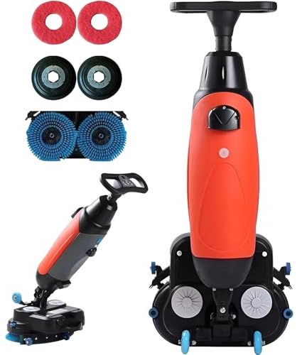 Autolaveuse de sols sans fil professionnelle, polisseuse de carrelage électrique autopropulsée à 360° et extracteur de moquette, 13 000 pi²/h pour bois et céramique