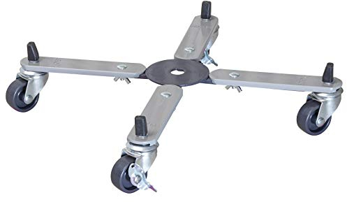 Wagner 20082701 Sun City Basic Pflanzenroller für Außenbereich und Innenbereich, Tragkraft 100 kg (Ø) 32-47x (H) 6 cm, Silber