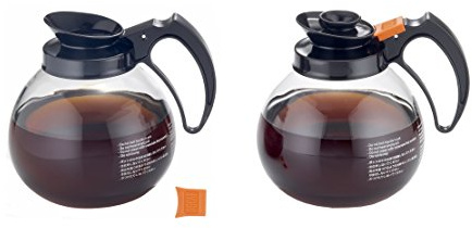 Saro - Verseuse en Verre, 1,8 l, Compatible avec les Cafetières à Filtre, Passe au Lave-Vaisselle, Transparent