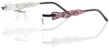 Switch It Korrekturbrille - 3036A, Schwarz-Rot, Innen Silber, Vollrand, Metall, Unisex-Erwachsene