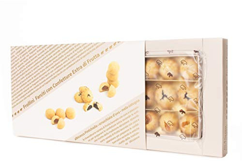 Frollini farciti con Confetture Extra di Frutta (Mela Cotogna, Uva Scrucchiata e Albicocca Pinticchiella), Confezione mista da 240 grammi
