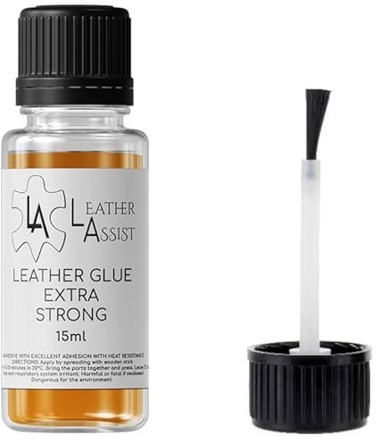 Leather Assist Professional Extra Strong Adhesive Leather Glue - Presto Repair for Rips Tears Cuts