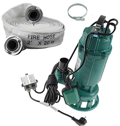 ibo Fäkalienpumpe Tauchpumpe Schmutzwasserpumpe 370W m. Cutter 110l/min. 1 1/4. Leistung 370 Watt / 0,37kW / 2,8A Schutzklasse IP 58 Max. Druck: 0,75 bar Max. Fördermenge: 6600l/h = 110 l/min