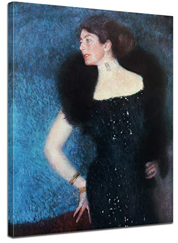 Bilderdepot24 Bild auf Leinwand | Gustav Klimt - Porträt der Rose von Rosthorn Friedmann in 60x80 cm als Wandbild | Wand-deko Dekoration Wohnung alte Meister | NEU-180206-60x80-pdrvrf