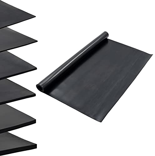 vidaXL Bodenmatte Rutschfest Gummimatte Bodenbelag Bodenschutzmatte Antirutschmatte Fußmatte Riefenmatte Gummiläufer Matte Gummi 1,2x2m 3mm Glatt